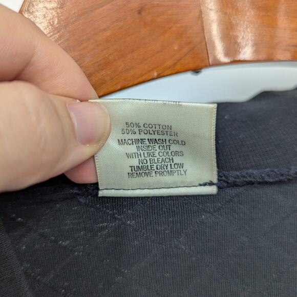 Vintage Aileen Too Quilted Lattice Button Close Black Cardigan Size 1X USA Made - Picture 5 of 5